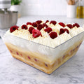 Postre tres leches frambuesas